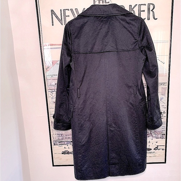 Ines De Fressange for Uniqlo navy double breasted trench coat size XS - Picture 3 of 14